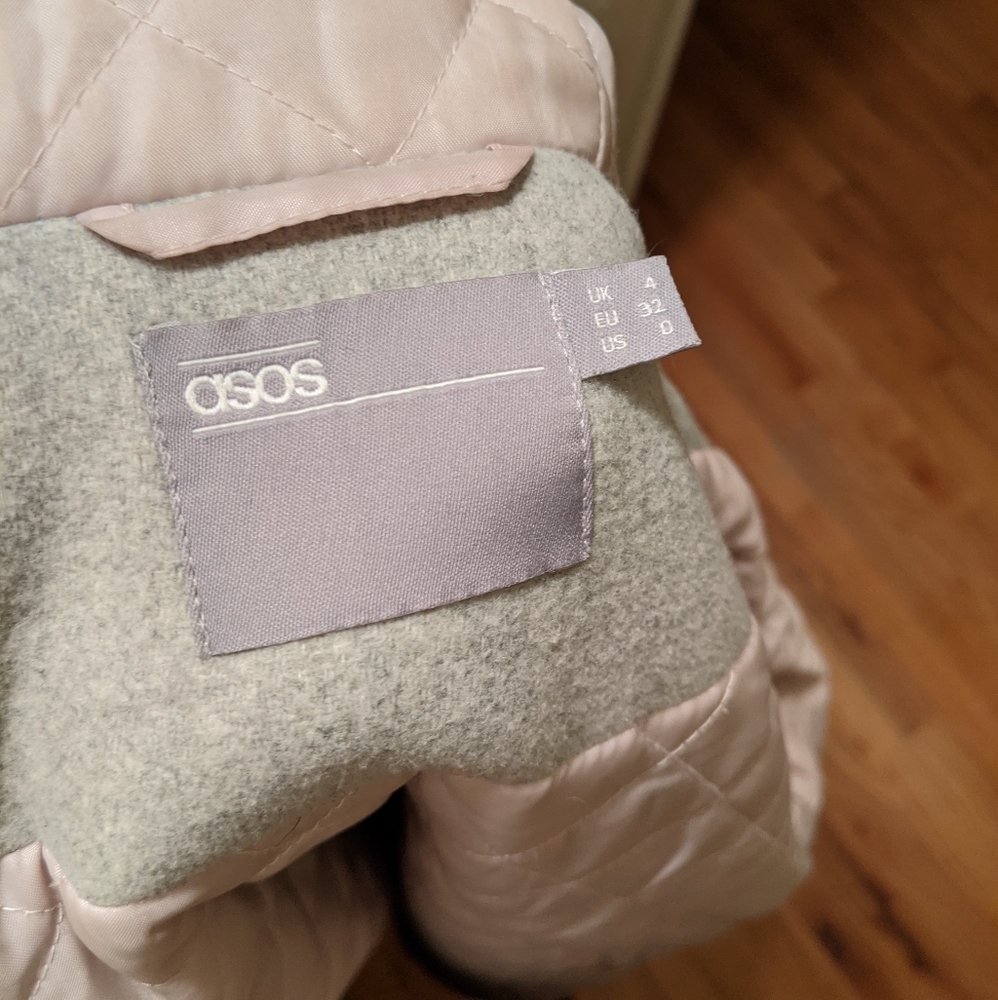 ASOS Gray Hooded Parka Coat with Formal Styling - Picture 16 of 16